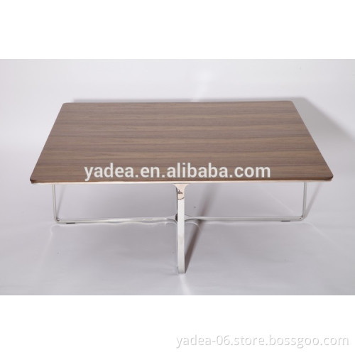 Unique design bar accent cocktail table with walnut wood top